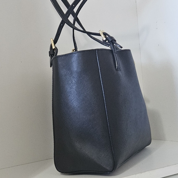 Like New!Tory burch Black leather Tote Bag - Picture 7 of 9